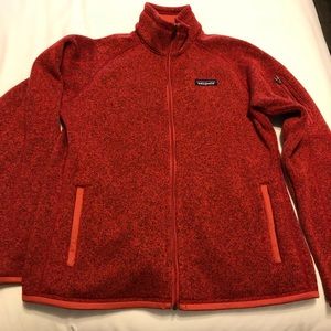 Red women’s Patagonia Better Sweater Jacket Medium